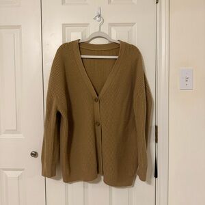 Jenni Kayne Cashmere Cocoon Cardigan in Camel Size S